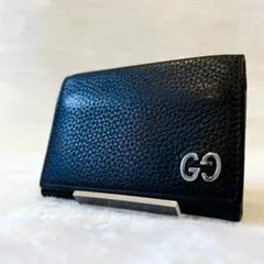 未使用級✨ GUCCI ドリアン GG シボ革 カードケース 近代 ブラックのサムネイル