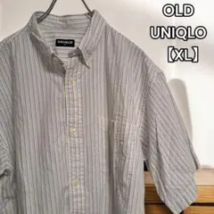 美品★OLDUNIQLO 半袖チェックシャツ 90s シアサッカー素材 XL