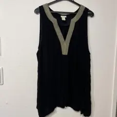 Ｈ＆M ビーズ風装飾 Vネック ノースリーブ チュニックのサムネイル