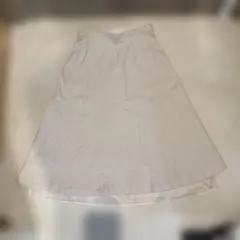 格安美品！ ワールド　ロングフレアスカート ベージュのサムネイル