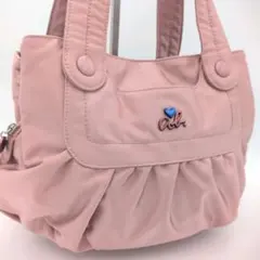 【極美品】agnes b. アニエスベー ハンドバッグ ナイロン ハートロゴのサムネイル