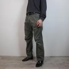 カーキ ワークパンツ