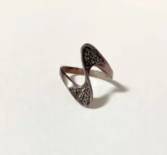 ヴィンテージ　16号　マーカサイト　シンプル幾何学　シルバー925 リング　指輪