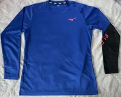 MIZUNO バレーボール長袖シャツ Lサイズ 青
