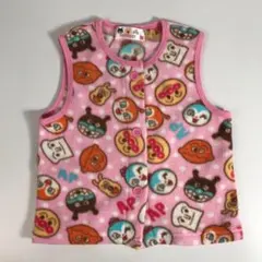 子供服 90㎝ アンパンマン フリース ベスト ピンク F1A116