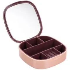 ⭐️鏡付き収納ボックス コンパクトオーガナイザー トラベルケース ジュエリーホルダ