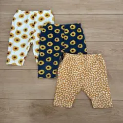 ベビー用レギンス ５部丈 3枚まとめ売り 80のサムネイル