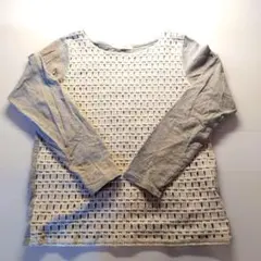 chocol raffine robe 幾何学格子レースク カットソー グレーのサムネイル