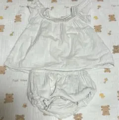 ベビーギャップ　セットアップ　ガーゼ生地　白