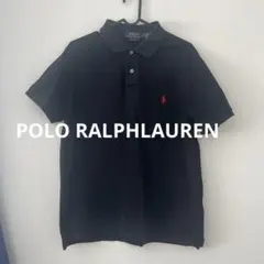 ポロラルフローレン　赤ポニー刺繍ポロシャツメンズM 175/96A黒
