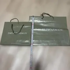 EMPORIO ARMANI ビニールコーティング ショッピングバッグ 大小２枚のサムネイル