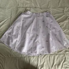 earth music&ecology 花柄刺繍フレアスカート Sサイズ