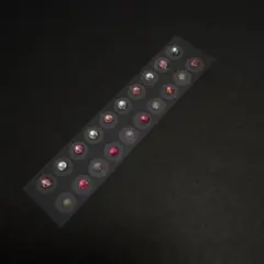 【まとめ買いがお得】耳つぼジュエリー20粒　ピンク&シルバーストーン　【25】