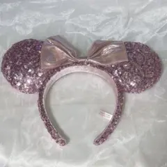 ⭐️美品⭐️ディズニー ミニー スパンコール カチューシャ ラメ ピンク