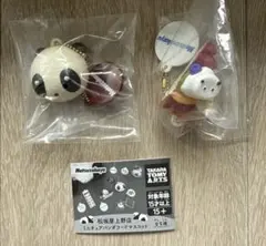 ガチャ　ミニチュアパンダフードマスコットセット
