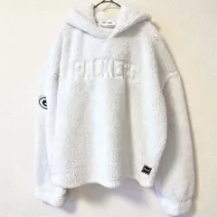 PACKERS ボアパーカー DKNY SPORT 白 L ロゴ ワッペン　丈短のサムネイル