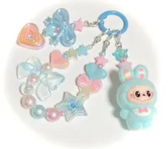 水色ピンク⭐︎ビーズストラップ⭐︎