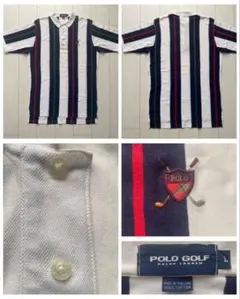 90s vintage POLO GOLF ラルフローレン ストライプ XXL
