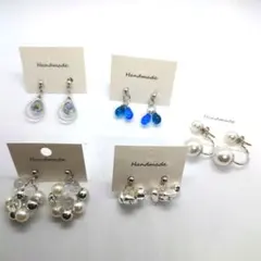 おまとめアクセサリー5点　ハンドメイドピアス　イヤリング