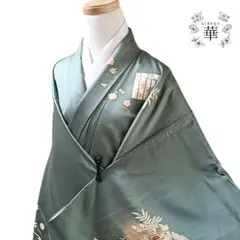 860 着物 袷 着丈156 付け下げ 源氏香 緑 高級 - メルカリ