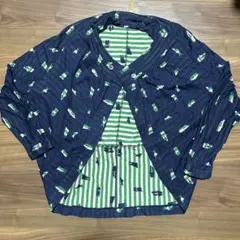 値下げしました！センソユニコcube cubeパッチワークシャツジャケット センソユニコcube cubeストライプ柄パッチワークシャツジャケット