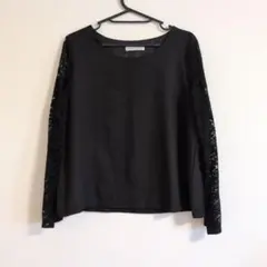 L LACE LADIES 長袖カットソー ブラック　セットアップ