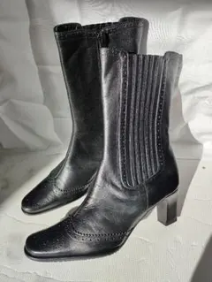 卑弥呼　ひみこ　ショートブーツ　ミドルブーツ　ブーツ　黒　エレガンス　美品のサムネイル