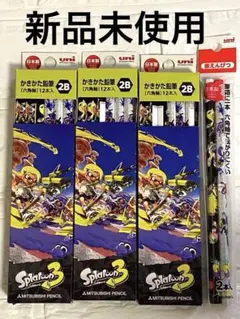 新品未使用　Splatoon 3 2B鉛筆 12本セット✖️3個　赤鉛筆２本　六角