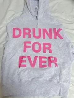 DRUNK FOR EVER グレー パーカーのサムネイル