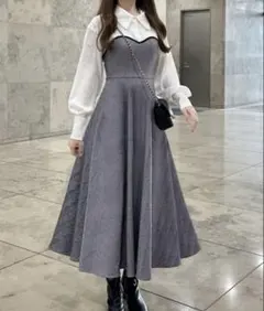 シャツドッキングフレアワンピース[cu448]