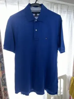 トミーヒルフィガー ポロシャツ M 青 半袖 ロゴ
