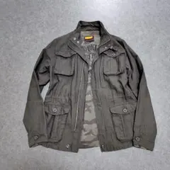 00s y2k gimmick ミリタリー シングルライダースジャケット カーキのサムネイル
