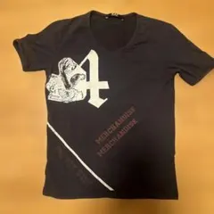 RAF by RAF SIMONS ラフシモンズ Vネック Tシャツ 黒のサムネイル