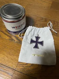 限定 weirdo jewelry ビッククロスネックレス パープル ウィアード