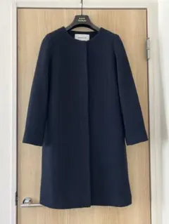 Sサイズ　ネイビー　ナチュラルビューティベーシック　ノーカラーコート