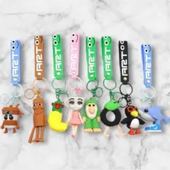 新品　イタリアンブレインロット　8点セット　キーホルダー　大人気　可愛いシリコン