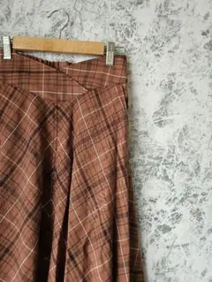 【VIS】チェック柄フレアスカート