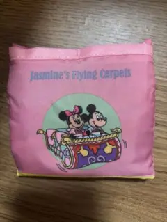 匿名　ディズニエコバッグ　カプセルトイ　ガチャ　ピンク　フライングカーペット