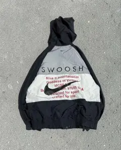 NIKE ナイロンジャケット ダブルスウォッシュ SWOOSH バックロゴ 希少