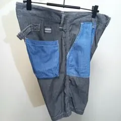 桃太郎ジーンズ シャンブレー シンチバック ベイカーショーツ ショートパンツのサムネイル
