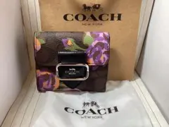 未使用美品コーチcoach花柄財布本物