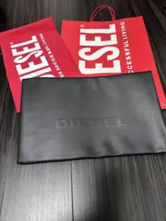 DIESEL ブラック クラッチバッグ