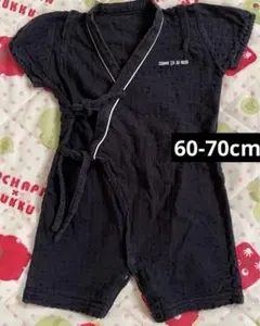 コムサデモード 甚平ロンパース 60-70cm 黒