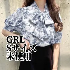 GRL トワルドジュイ柄ボウタイパフスリーブブラウス [gc204]のサムネイル