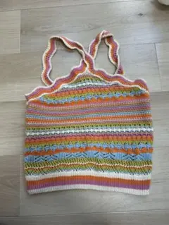 ZARA マルチカラー ニットキャミソール