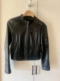 レディース ブラック レザージャケット ライダース