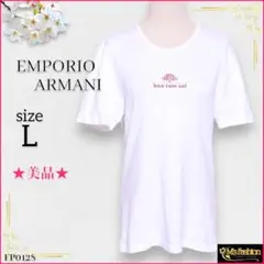 ✨️美品✨️エンポリオアルマーニ【Lサイズ】シンプルな白Tシャツ 日本製 半袖