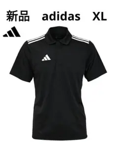 新品 メンズ adidas AEROREADY 速乾 半袖ポロシャツ 黒 XLのサムネイル
