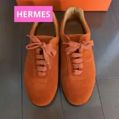 ♦️HERMES エルメス♦️ スエード スニーカー オレンジ 36センチ 