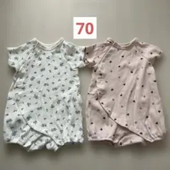 アプレレクール　半袖カバーオール　ロンパース　70センチ